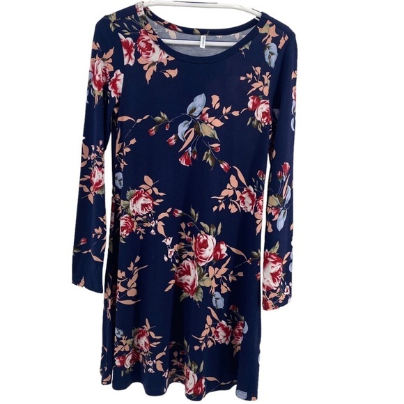 Popyoung | Women’s Floral Long Sleeve Midi Dress | Small | - Picture 4 of 12